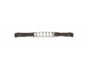 GOURMETTE METALAB ATTACHES EN CUIR