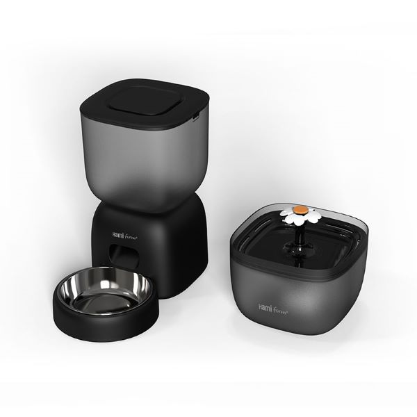 Kit Distributeur de croquettes programmable et Fontaine