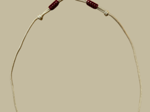 Cordelette d'encolure réglable avec anneau - Beige