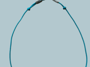 Cordelette d'encolure réglable avec anneau - Turquoise